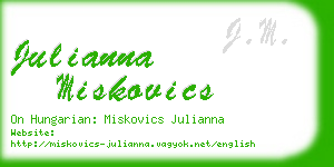 julianna miskovics business card